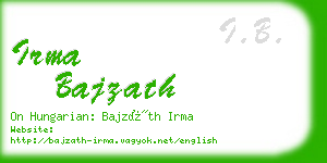 irma bajzath business card